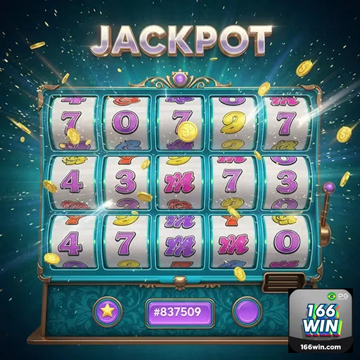 Tela de celular com jogos de slot online na 166win Brasil