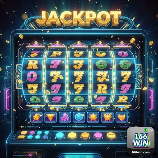 Imagem de caça-níqueis do 166win, plataforma de jogos de azar online, com temática de slots e apostas emocionantes.